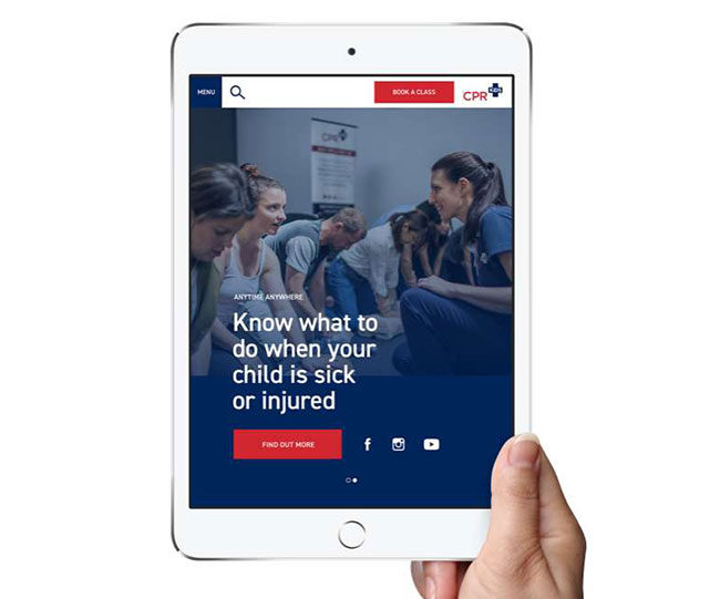 cpr kids first aid skills classes UX website design sydney agency