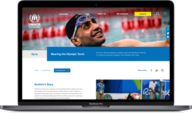 unhcr website design agency sydney ux design sydney ngo bapple