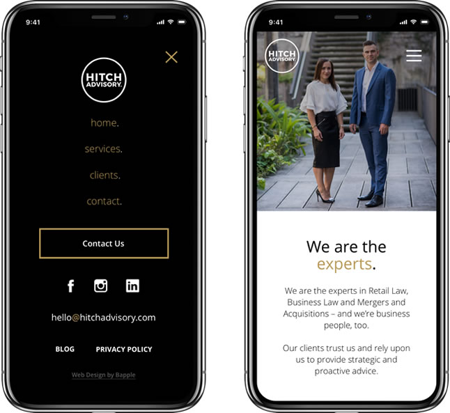 Law Firm Website Design - UX Web Design Agency Sydney - Bapple-mobile