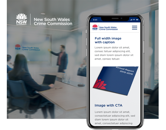 government website design and UX agency nsw crime commission