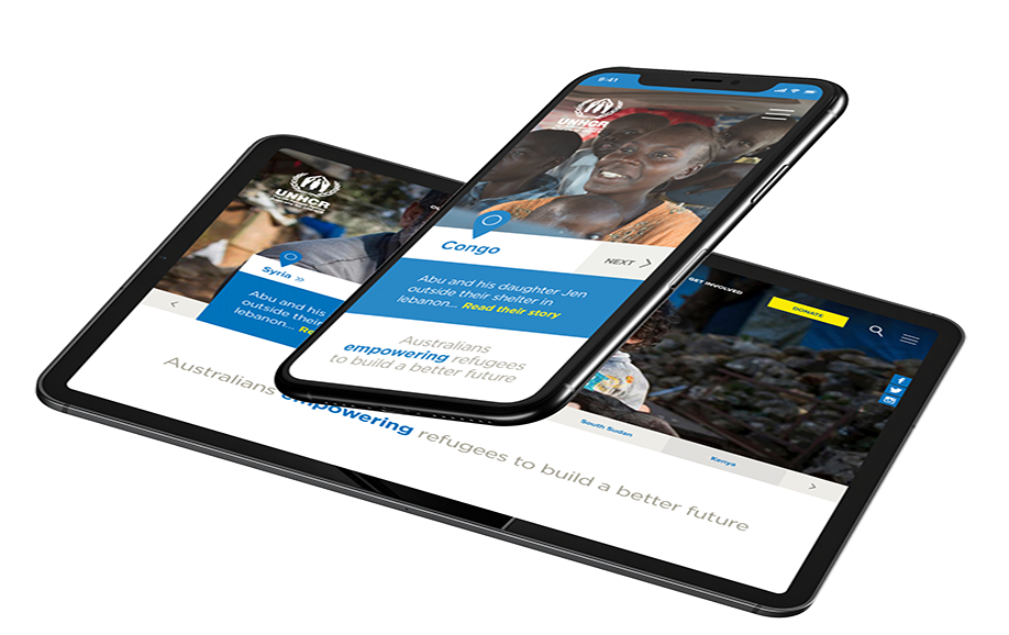 unhcr ngo website design agency sydney ux design sydney bapple