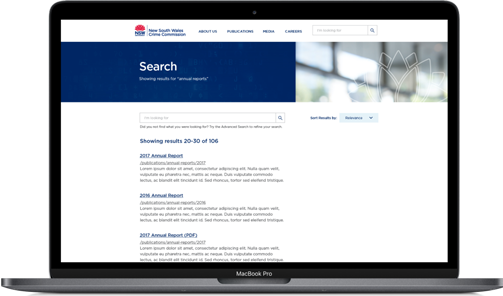 nsw crime commission government UX Australia