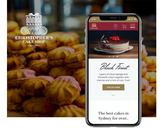 cake shop website design ux sydney custom design