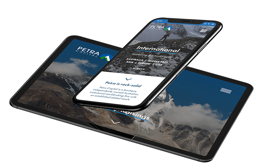 ux agency finance website design sydney agency petra capital