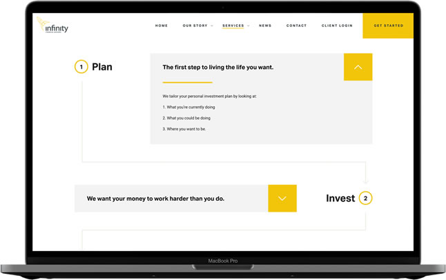 Financial services website designer agency sydney-mac