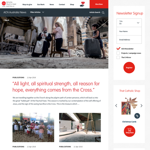 charity website design Sydney ux-design