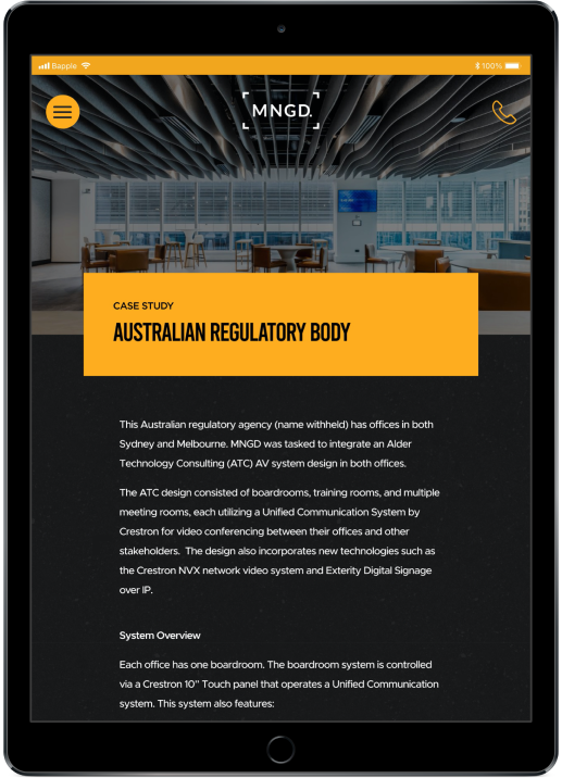 IT and Audio Visual website design