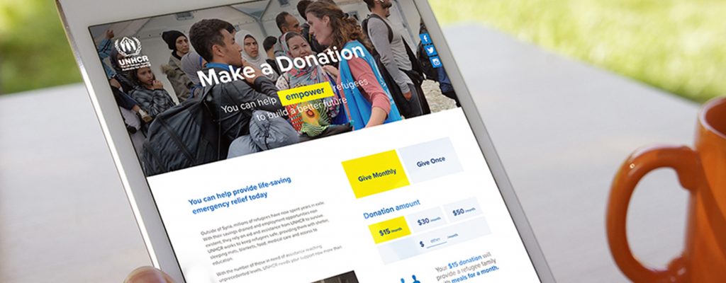 digital business transformation ecommerce ngo donation web design UNHCR sydney agency Bapple
