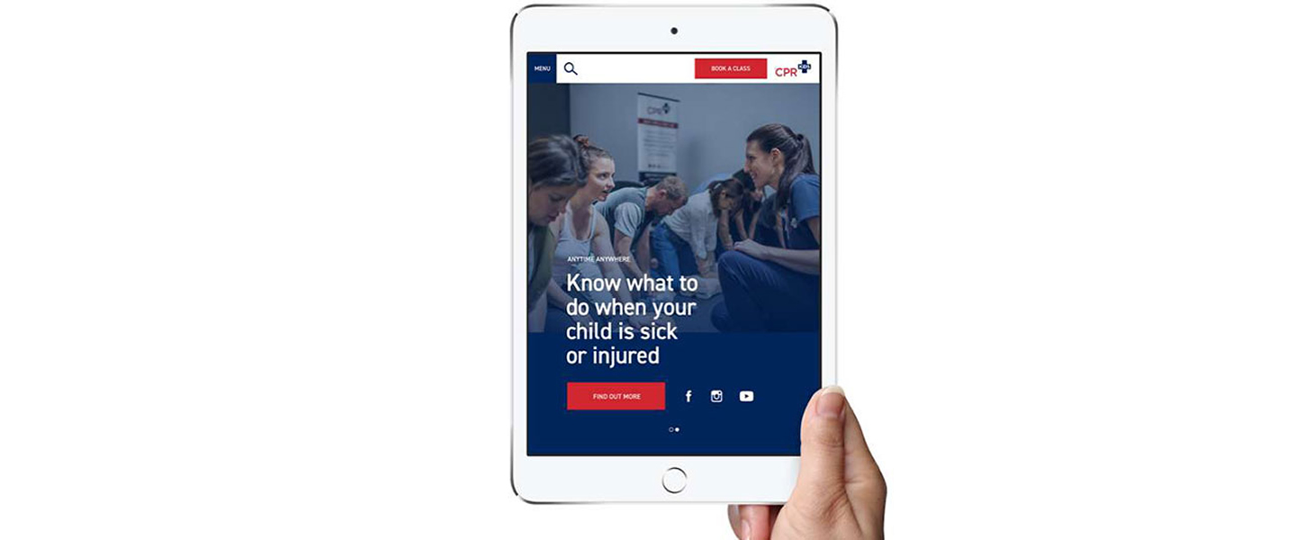 cpr kids first aid skills classes UX website design sydney agency