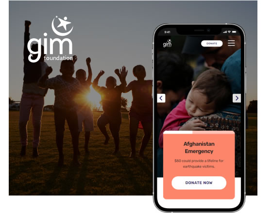GIM foundation charity website design ux agency