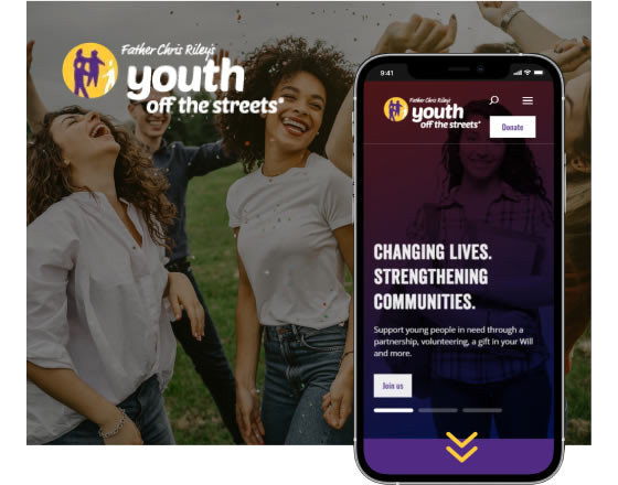 Youth off the Streets/ Homeless Youth Charity WordPress Website Design