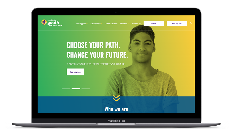 Youth off the Streets/ Homeless Youth Charity WordPress Website Design