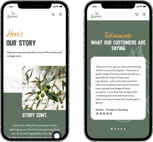Food ecommerce web design blog ux agency sydney