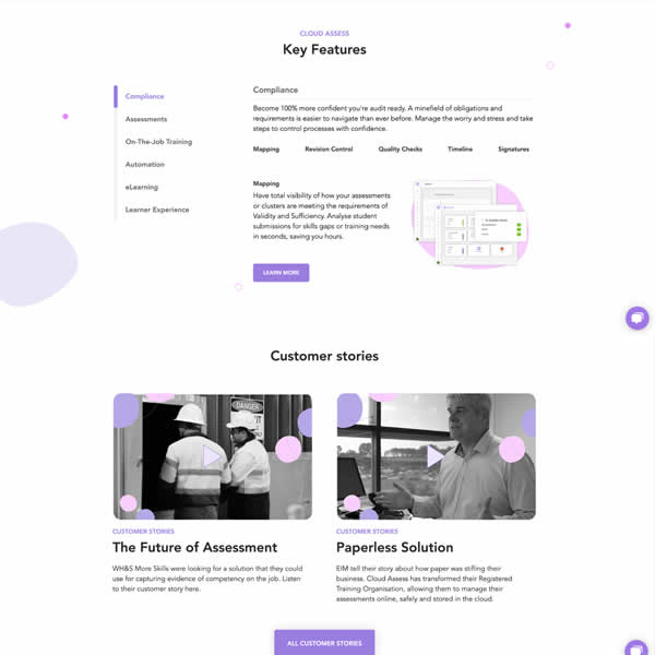 LMS SaaS contact form website design ux agency sydney